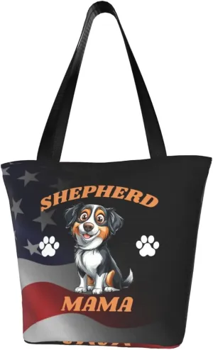 Shepherd Mama Australian Shepherd Dog Mom Fashion Shoulder Bag Large Capacity For Man Or Woman