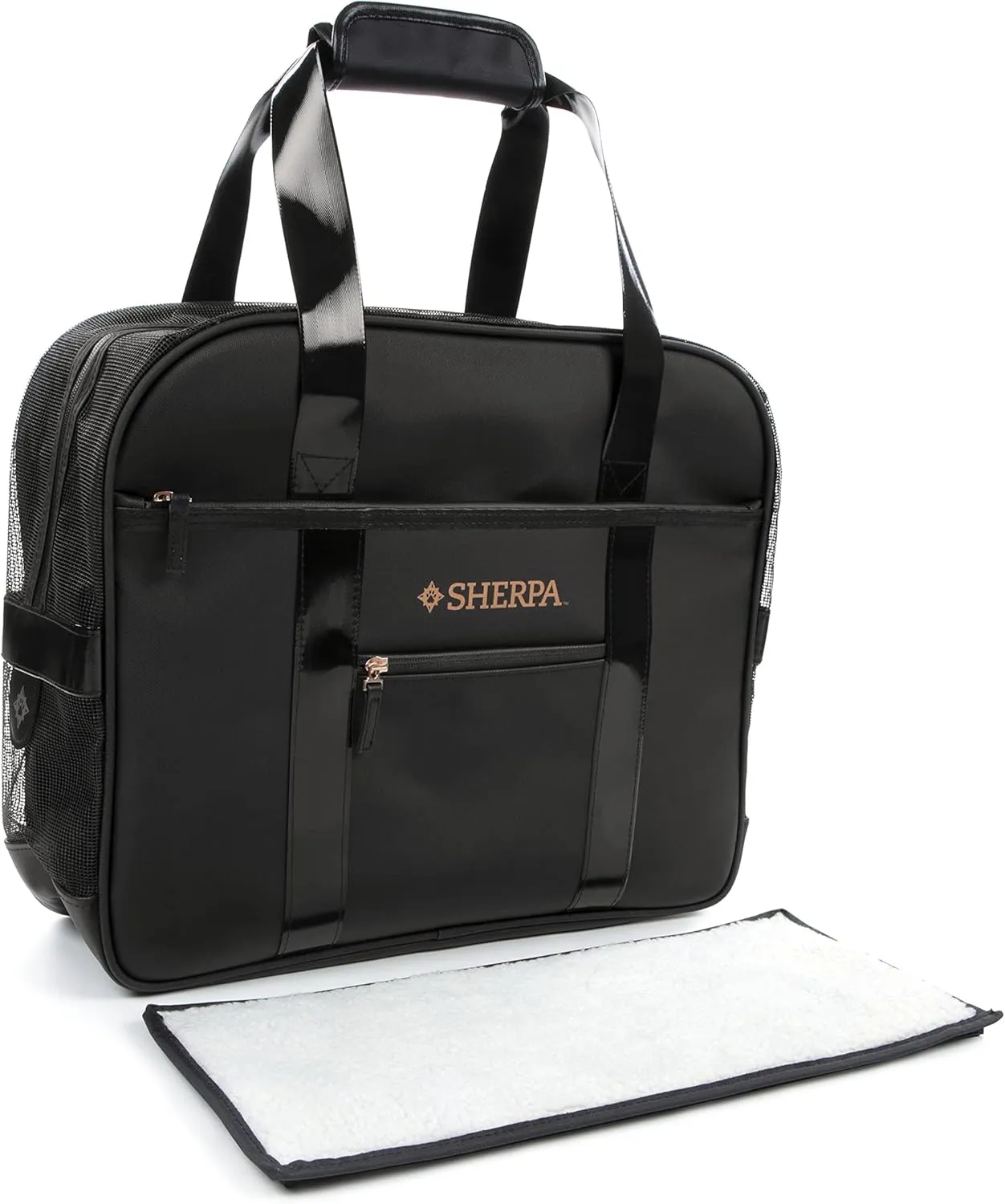 Sherpa Tote Around Town Travel Pet Carrier with Stay Clean Technology - Black, Medium