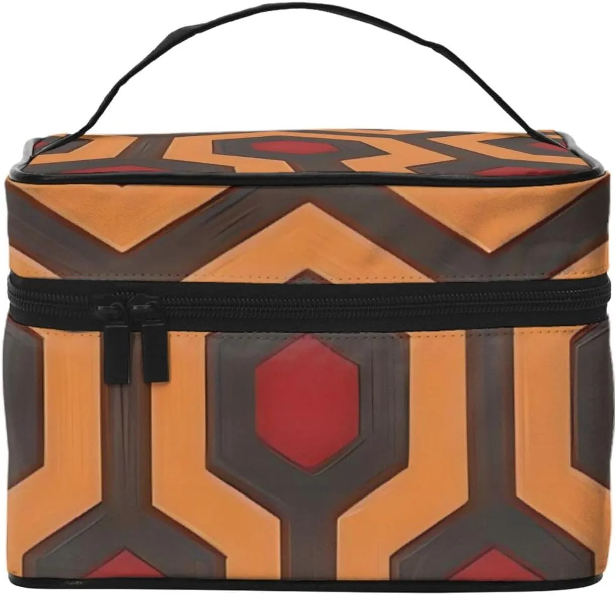 Shining Overlook Large Capacity Cosmetic Bag 9x6.5x6.2 Inches, Women'S Portable Travel Organizer Bag