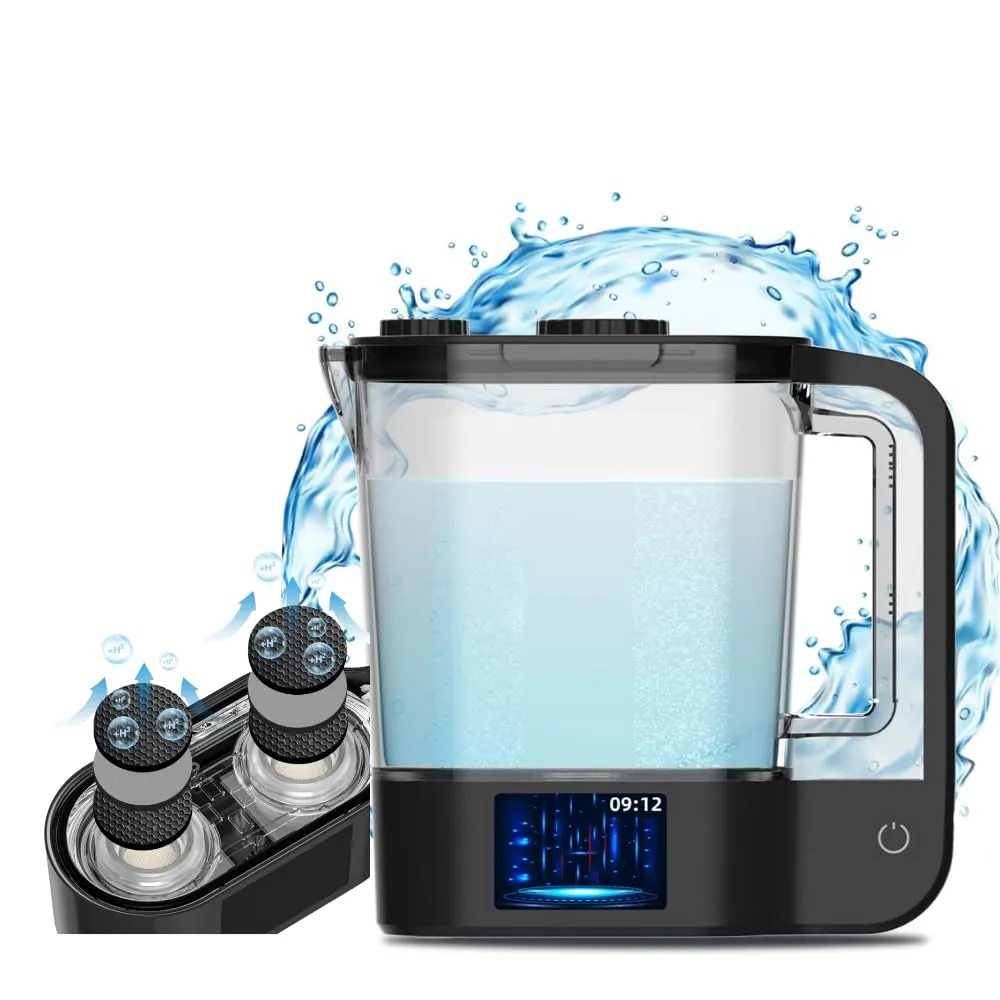 ShopVitaCo Alkaline Hydrogen Water Bottle | Large Capacity 2000ml Hydrogen Generator | 2000PPB Concentration | for Home, Office & Travel | Portable Ionizer with Smart Touch Display