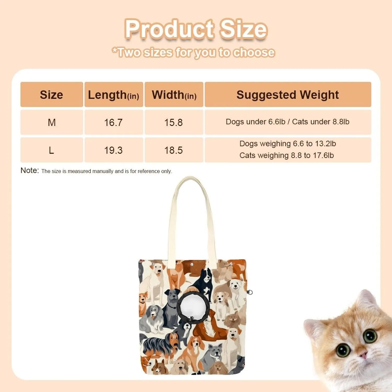 Show Head Pet Canvas Shoulder Bag, Different Breeds of Dog Pet Out Bag, Outcrop, Pet Out Shoulder Bag.