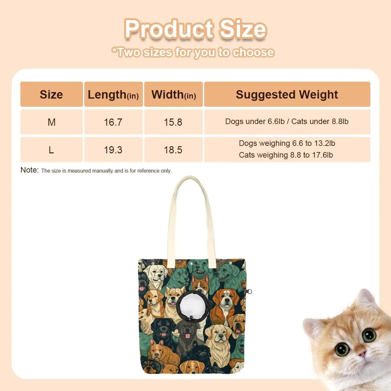 Show Head Pet Canvas Shoulder Bag, Different Breeds of Dog Pet Out Bag, Outcrop, Pet Out Shoulder Bag.