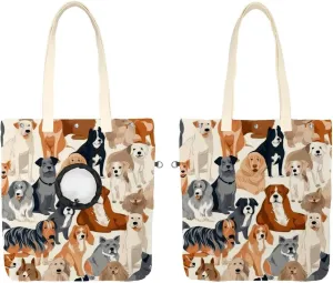 Show Head Pet Canvas Shoulder Bag, Different Breeds of Dog Pet Out Bag, Outcrop, Pet Out Shoulder Bag.