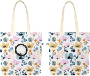 Show Head Pet Canvas Shoulder Bag, Floral Design Pet Out Bag, Outcrop, Pet Out Shoulder Bag.
