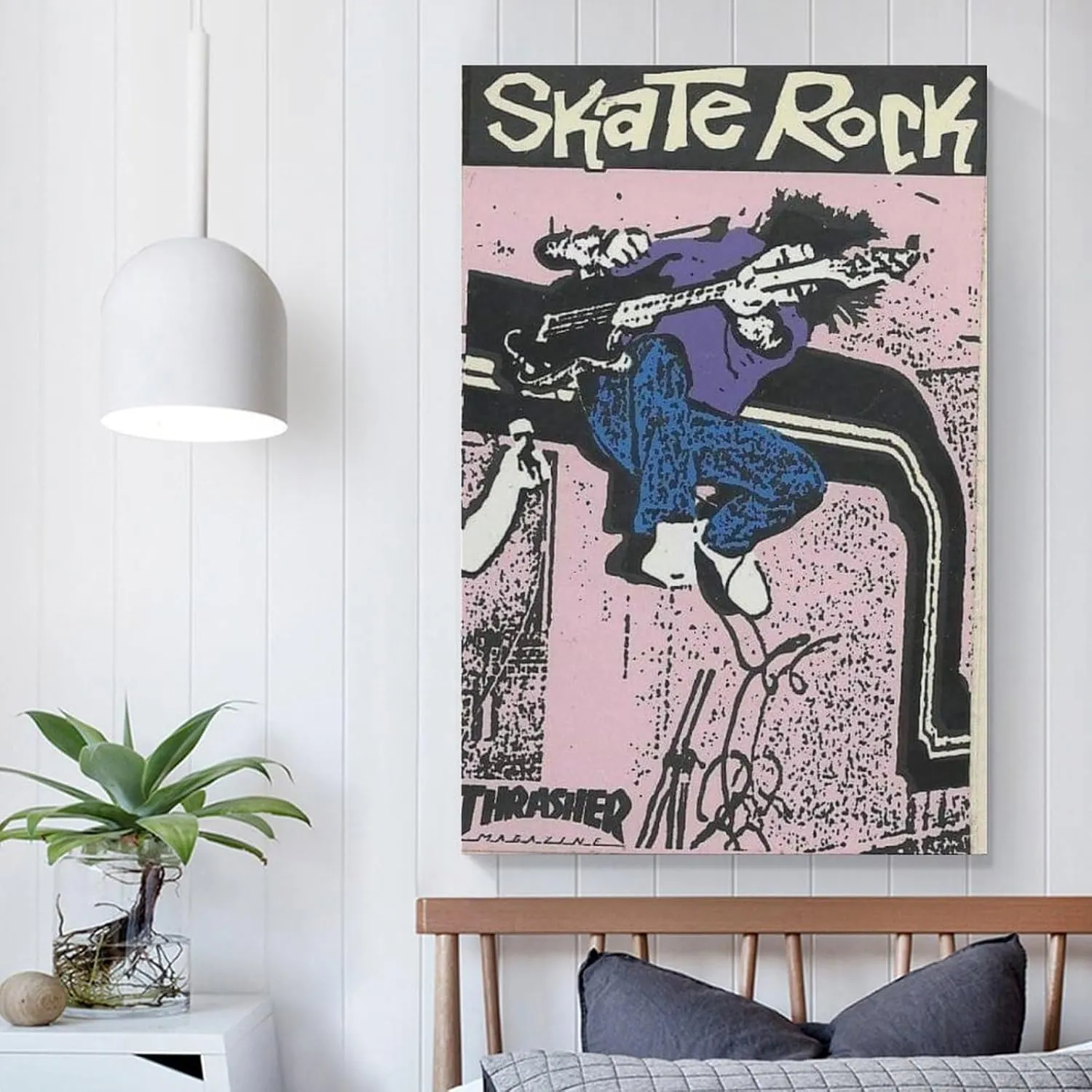 silanod Skate Rock Canvas Wall Art Poster For Room Aesthetic And Decor Canvas Painting Wall Art Poster for Bedroom Living Room Decor 12x18inch(30x45cm) Unframe-style