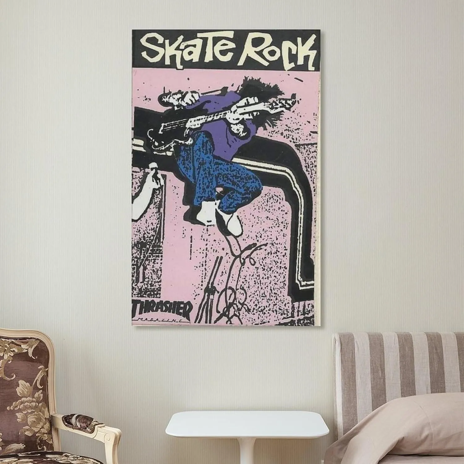 silanod Skate Rock Canvas Wall Art Poster For Room Aesthetic And Decor Canvas Painting Wall Art Poster for Bedroom Living Room Decor 12x18inch(30x45cm) Unframe-style