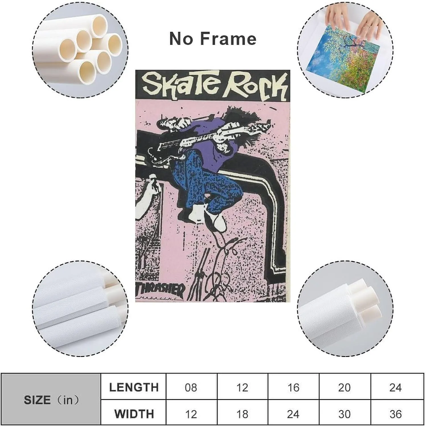 silanod Skate Rock Canvas Wall Art Poster For Room Aesthetic And Decor Canvas Painting Wall Art Poster for Bedroom Living Room Decor 12x18inch(30x45cm) Unframe-style