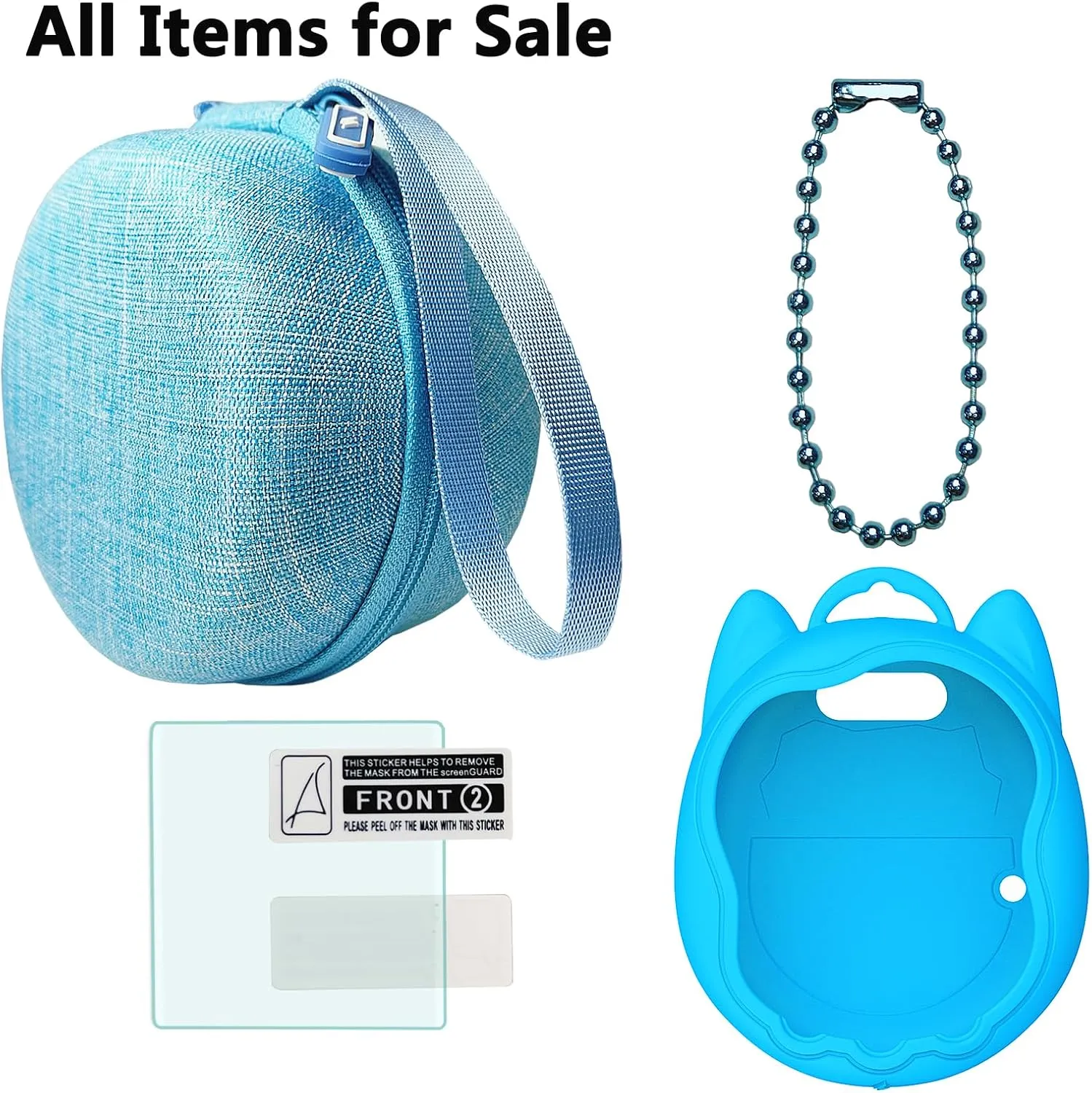 Silicone Cover and Carrying Case for Tamagotchi Uni Interactive Virtual Pet, Screen Protector for Tamagotchi Uni Watch Digital Pet Accessories