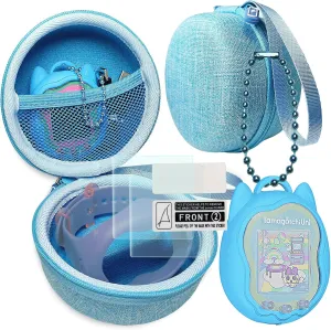 Silicone Cover and Carrying Case for Tamagotchi Uni Interactive Virtual Pet, Screen Protector for Tamagotchi Uni Watch Digital Pet Accessories