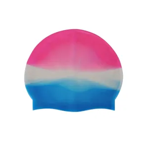 Silicone Waterproof Swimming Cap - Pink Blue (2 - 8 years)