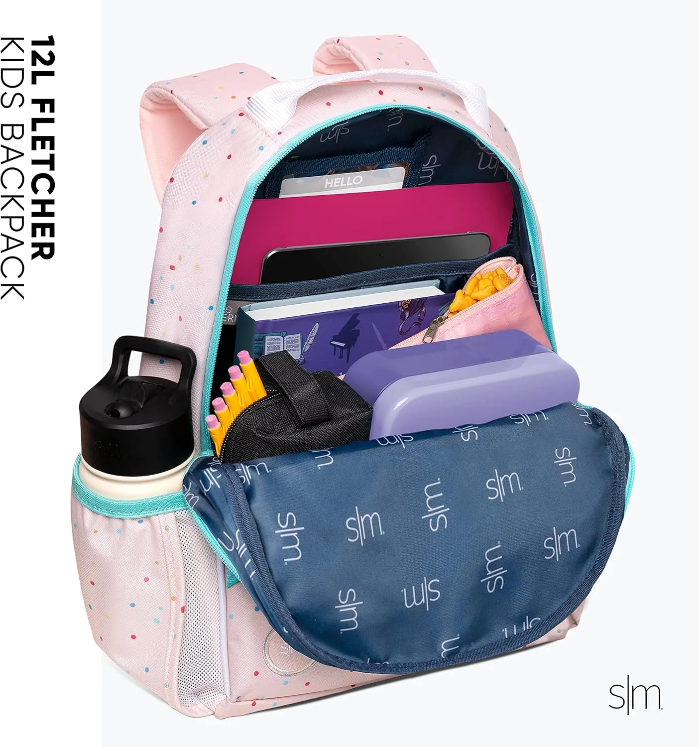 Simple Modern Medium Toddler Backpack for School Girls and Boys | Kindergarten Elementary Kids Backpack | Fletcher Collection | Kids - 15" tall | Unicorn Fields