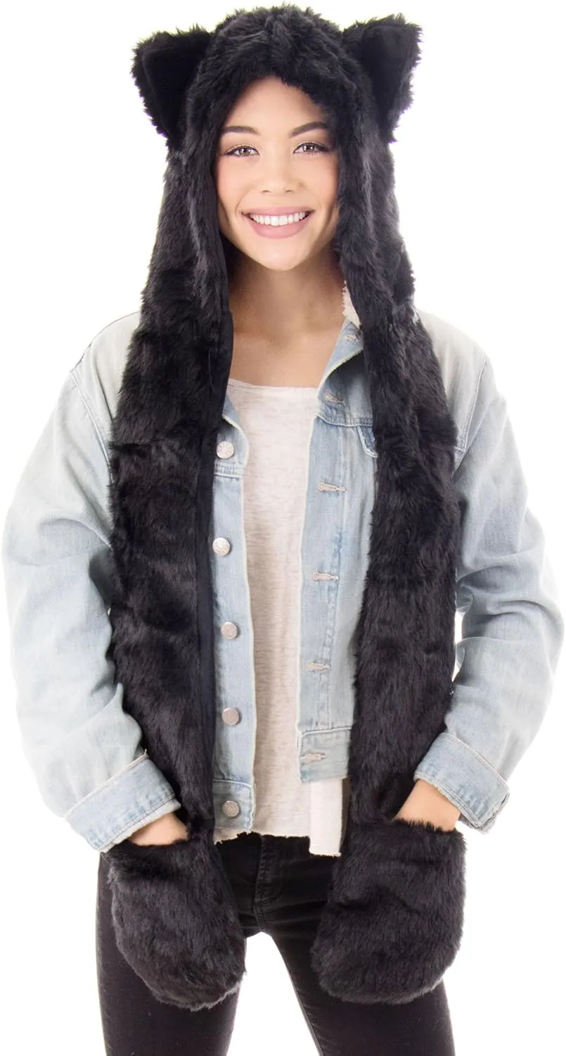 Simplicity 3-in-1 Multi-Functional Animal Hat, Scarf, & Mitten Combo