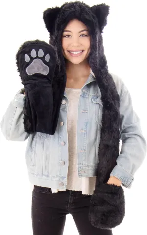Simplicity 3-in-1 Multi-Functional Animal Hat, Scarf, & Mitten Combo