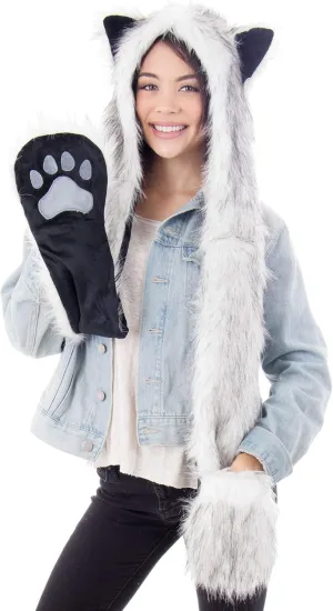 Simplicity 3-in-1 Multi-Functional Animal Hat, Scarf, & Mitten Combo