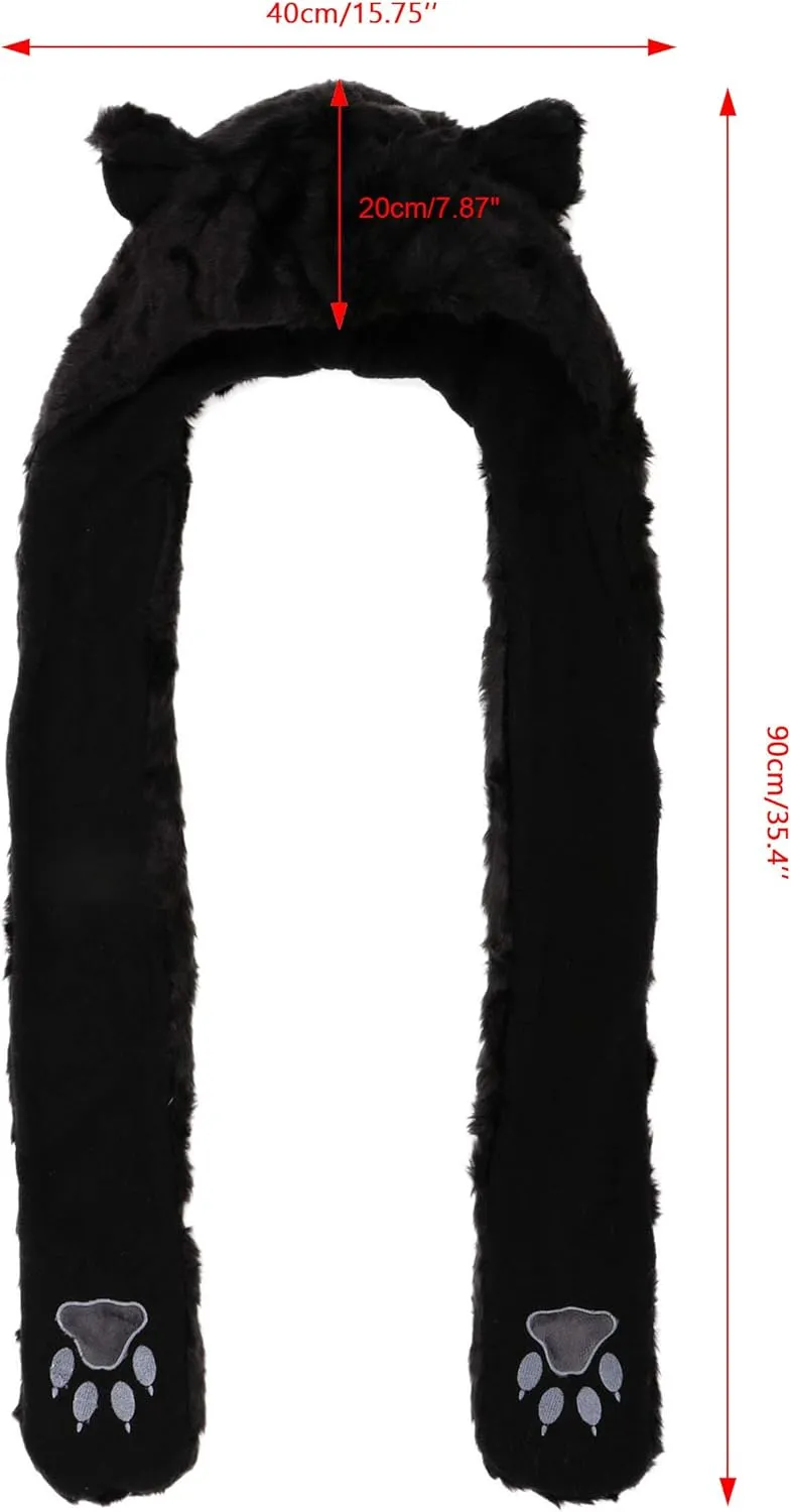 Simplicity 3-in-1 Multi-Functional Animal Hat, Scarf, & Mitten Combo