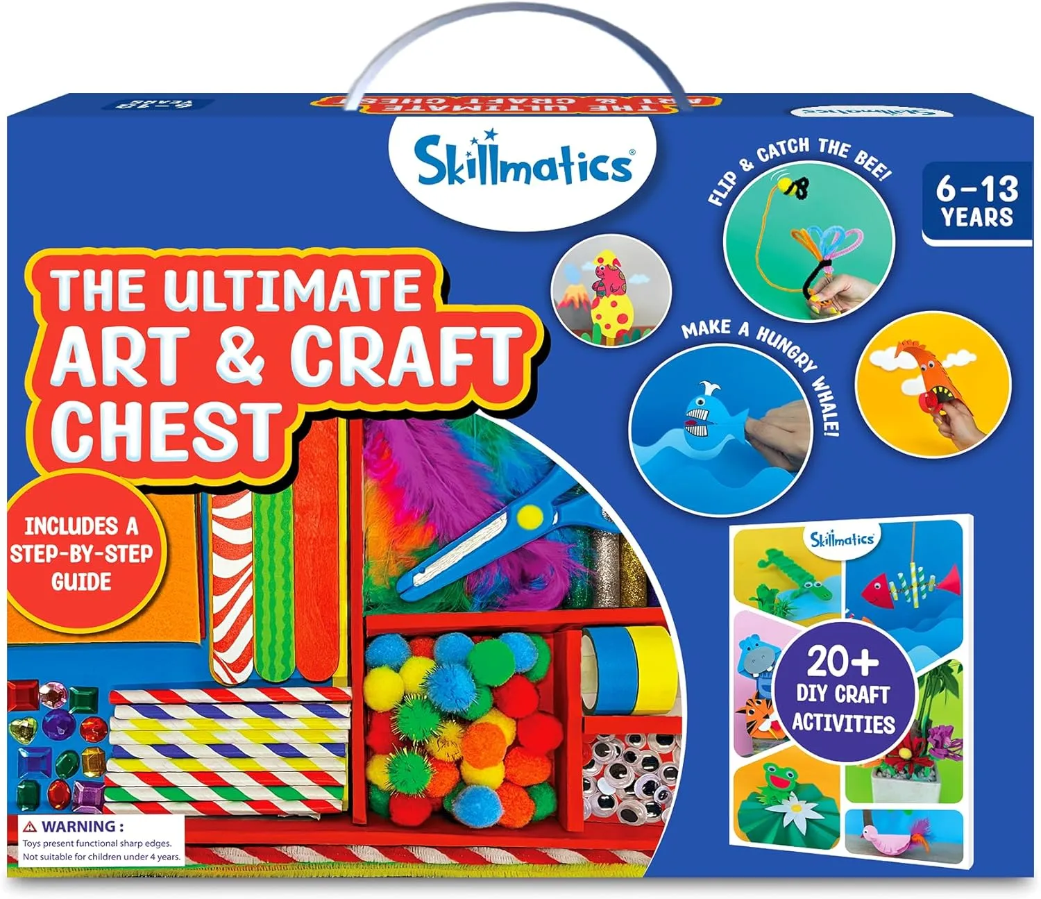 Skillmatics Ultimate Art & Craft Kit for Kids - 2000  Pieces, DIY Craft Supplies with Step-by-Step Guide, Creative Activity Set & Gifts for Girls & Boys Ages 6, 7, 8, 9, 10, 11, 12, 13