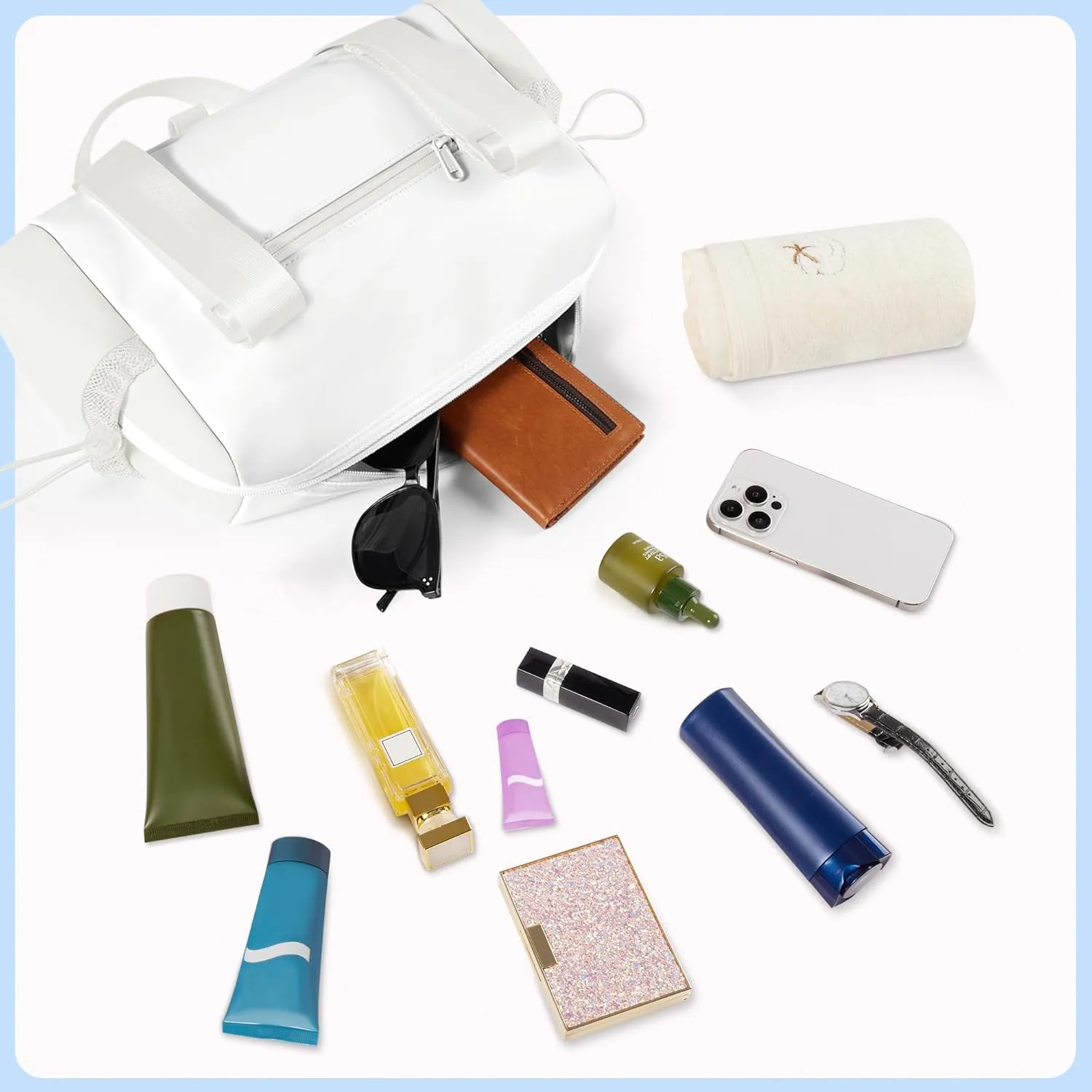 Small Gym Bag & Tote bag for Women, Waterproof Travel Duffle Bag with Wet Compartment, Mini Gym Bag for Sport & Workout & Swimming - KUKUPAK