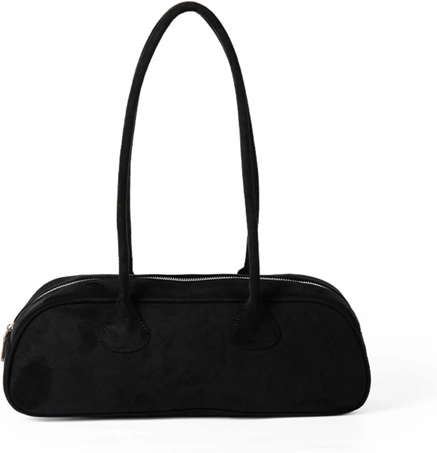 Small niche design suede long bag, fashionable and versatile, vintage suede hand-held shoulder bag