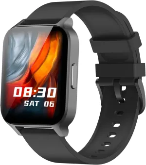 Smart Watches for Men Women Compatible with iPhone/Android Phones, 1.7" Screen Smartwatch Fitness Tracker Watch with Heart Rate/Blood Oxygen Monitor Sleep Tracker Pedometer Waterproof Black