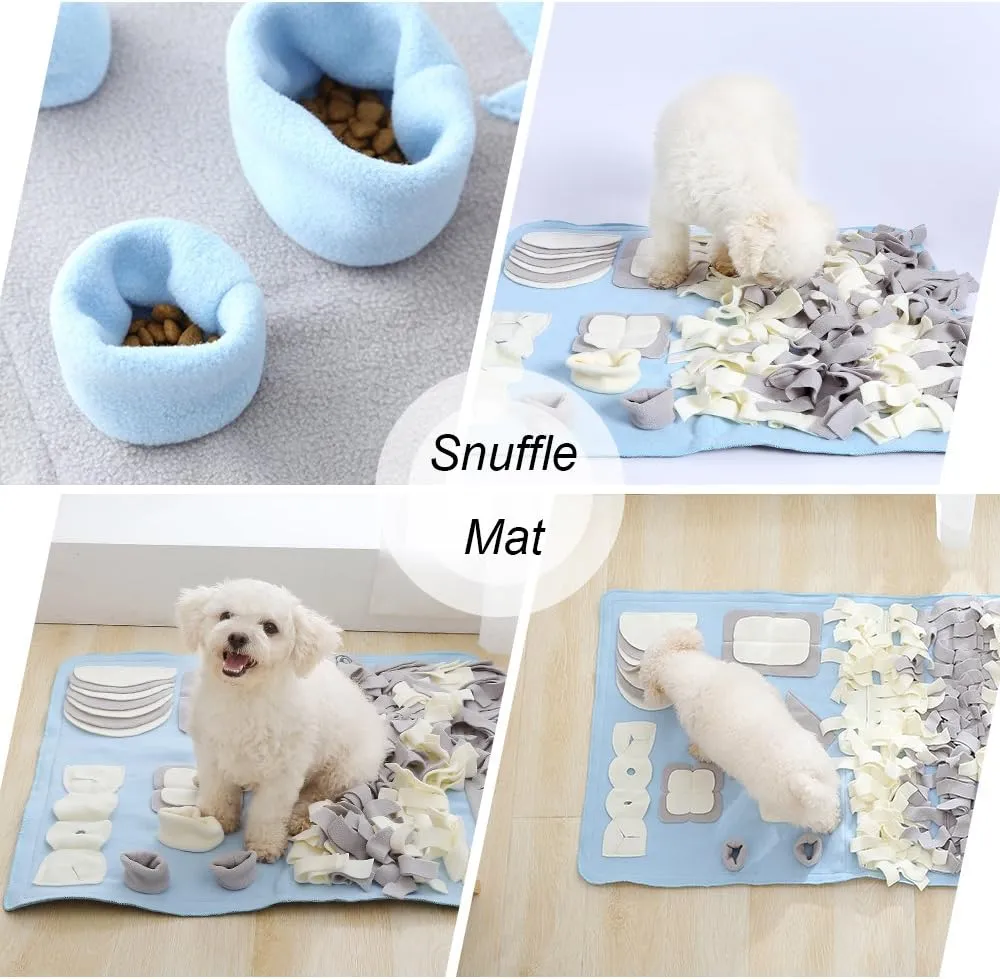 Snuffle Mat for Dogs Nosework for Small Large Feeding Mat Dog Puzzle Rug Toys Slow Feeder Dog Toy Mats Pet Activity Toy Play Mat, Training Natural Foraging Skills for Dogs（L