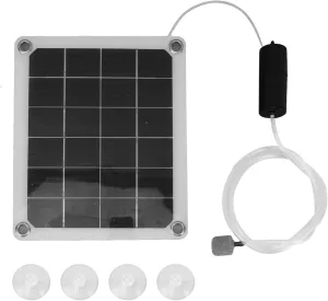 Solar Pond Aerator, Waterproof 20W Noiseless Solar Aquarium Air Pump with Air Bubble Stones for Fishpond