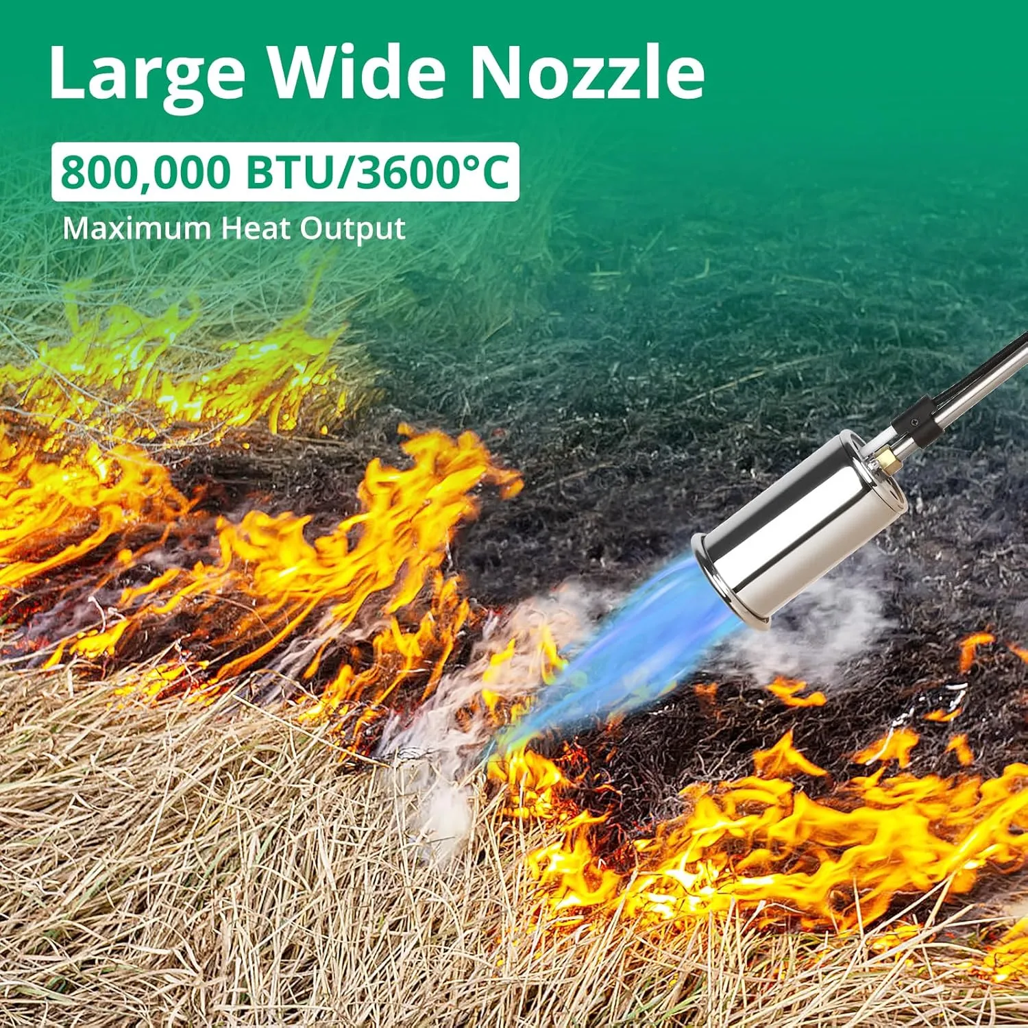Sondiko Big Flame Propane Torch Head Kit, Weed Torch, Heavy Duty Blow Torch Detachable Propane Weed Torch with High Output 800,000 BTU for Garden Stumps Wood Ice Snow Roofing, Black & Red