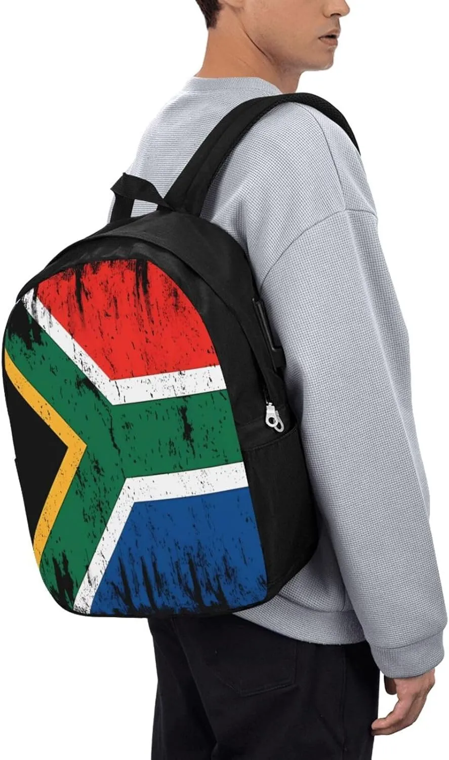 South Africa Flag South African Root Laptop Backpacks Travel Backpack Casual Business Daypack Sport Rucksack Computer Bag Fits up to 17 Inch Notebook with USB Port