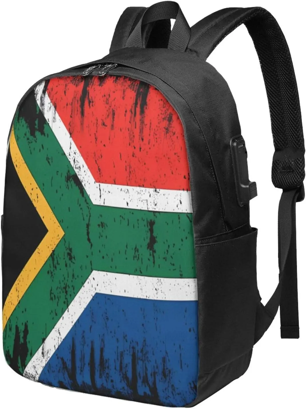 South Africa Flag South African Root Laptop Backpacks Travel Backpack Casual Business Daypack Sport Rucksack Computer Bag Fits up to 17 Inch Notebook with USB Port
