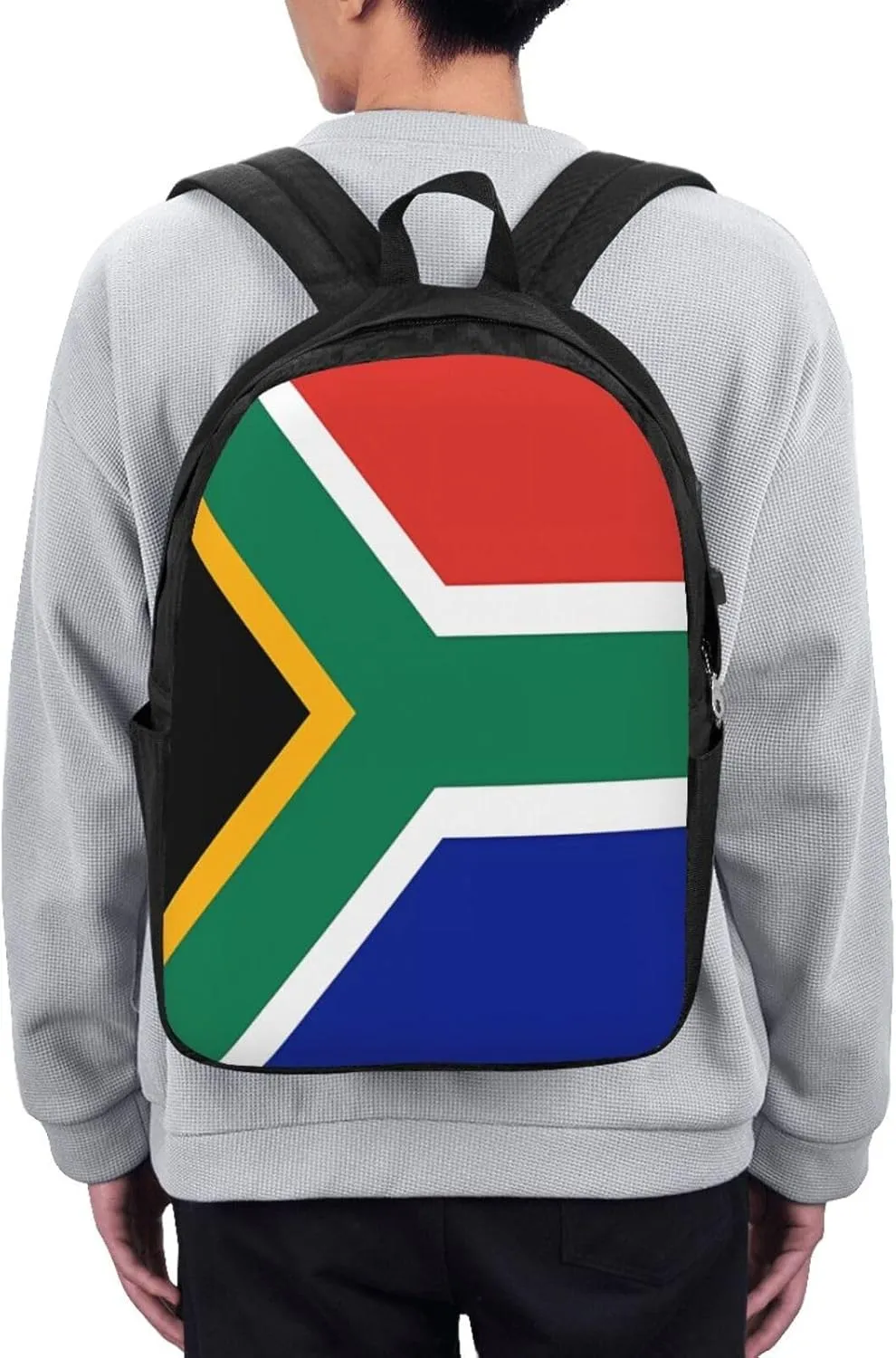 South African Flag Laptop Backpacks Travel Backpack Casual Business Daypack Sport Rucksack Computer Bag Fits up to 17 Inch Notebook with USB Port