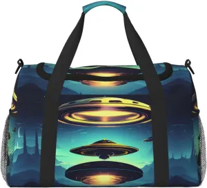 Spacecraft descend Travel Tote Bag with Adjustable Shoulder Strap and Large Capacity