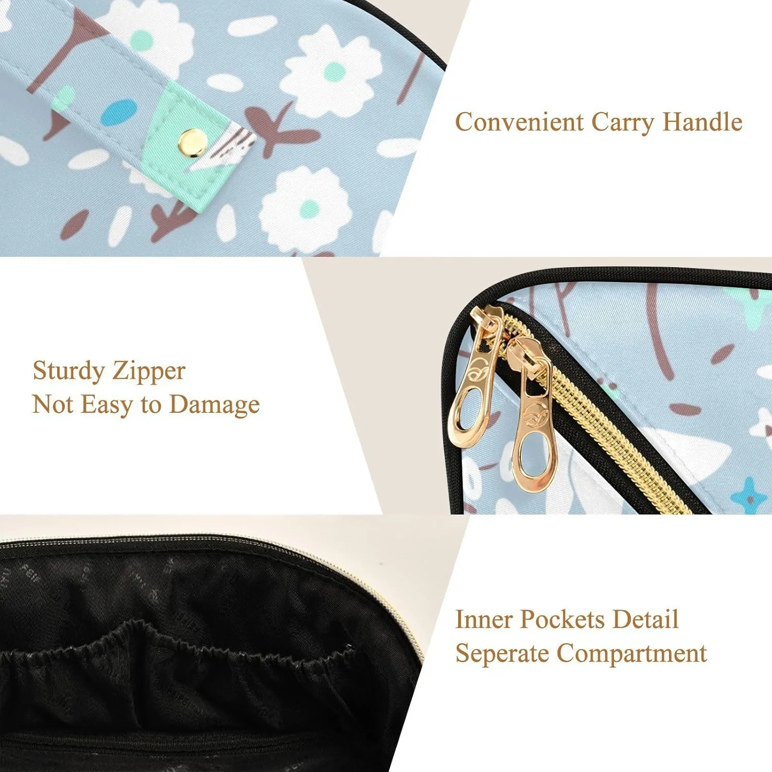 Spacious Rhombus Cosmetic Bag for Women Large Capacity Makeup Bag for Travel and Daily Use