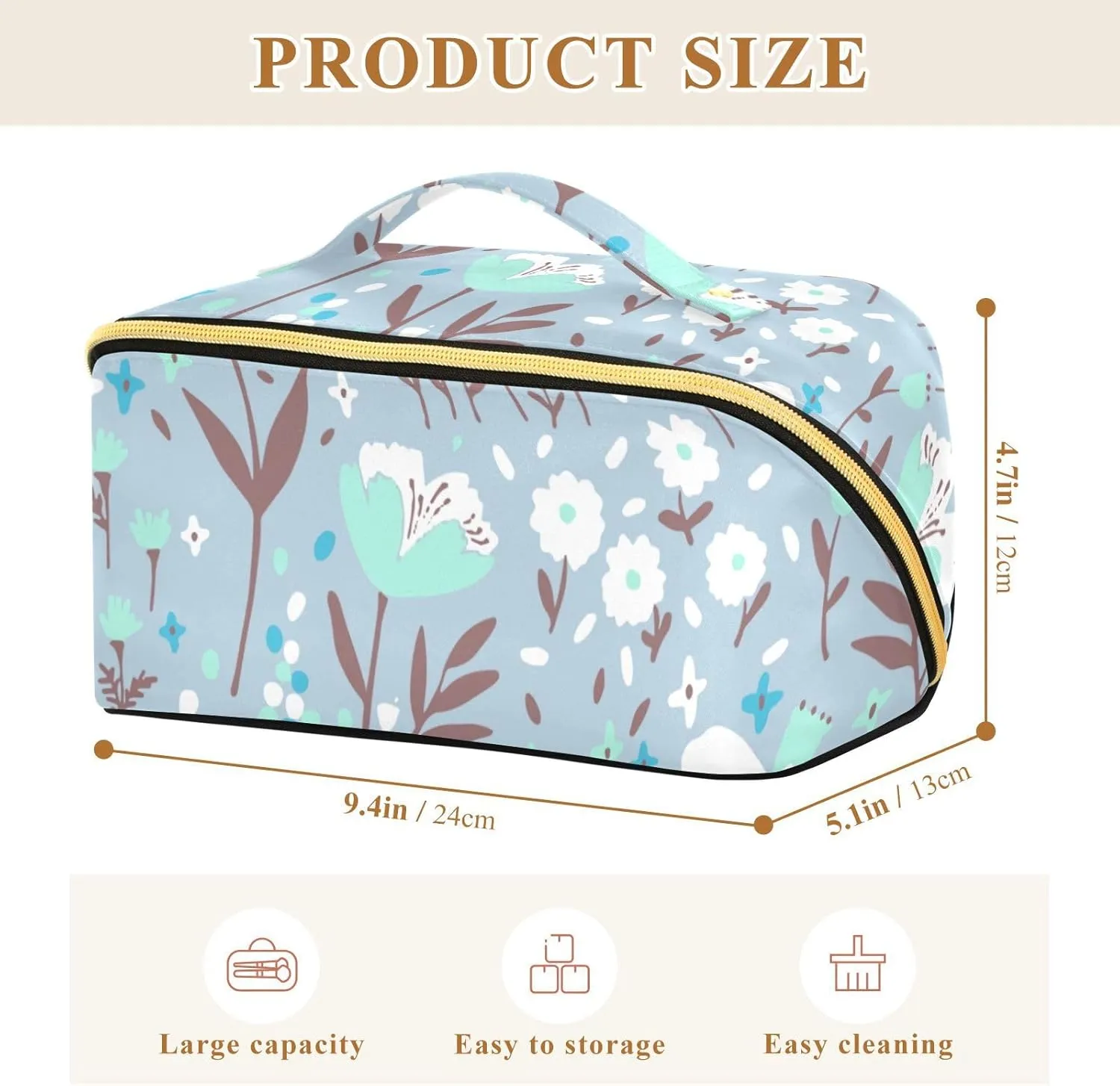 Spacious Rhombus Cosmetic Bag for Women Large Capacity Makeup Bag for Travel and Daily Use