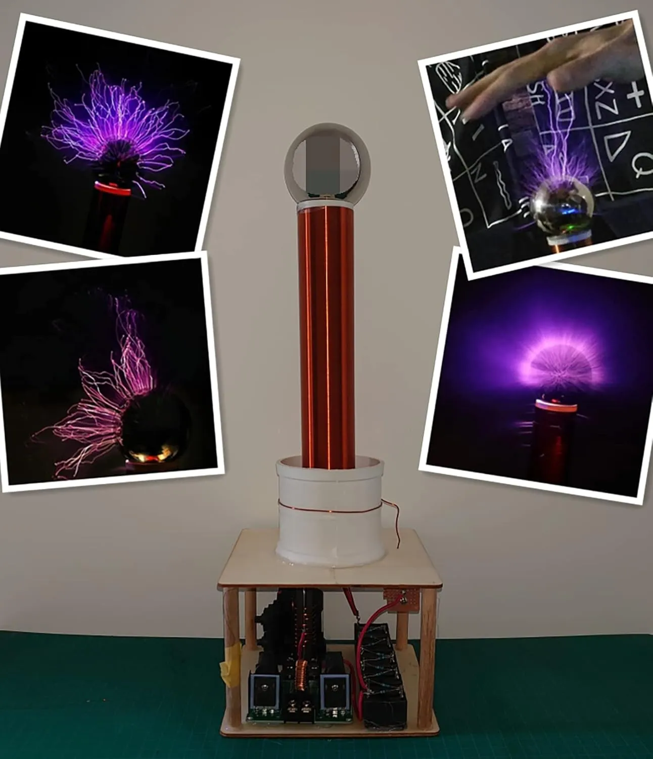 Spark Gap Music Tesla Coil Kit DIY Touchable Artificial Lightning Arc Plasma Desktop Toy Electric Power Wireless Transmission Science Teaching Experiment Model