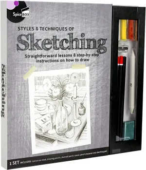SpiceBox Adult Art Craft & Hobby Kits Masterclass Sketching, Multi Colors (10024)