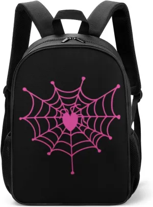 Spider Web Heart-shaped Backpack Travel Backpack Daypack Purse Shoulder Bag Casual Daily Bag for Unisex