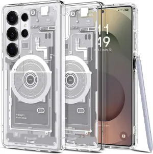 Spigen Ultra Hybrid MagFit Designed for Galaxy S25 Ultra Case [Qi2 Certified/Magnet for Galaxy] (2025) - Zero One White