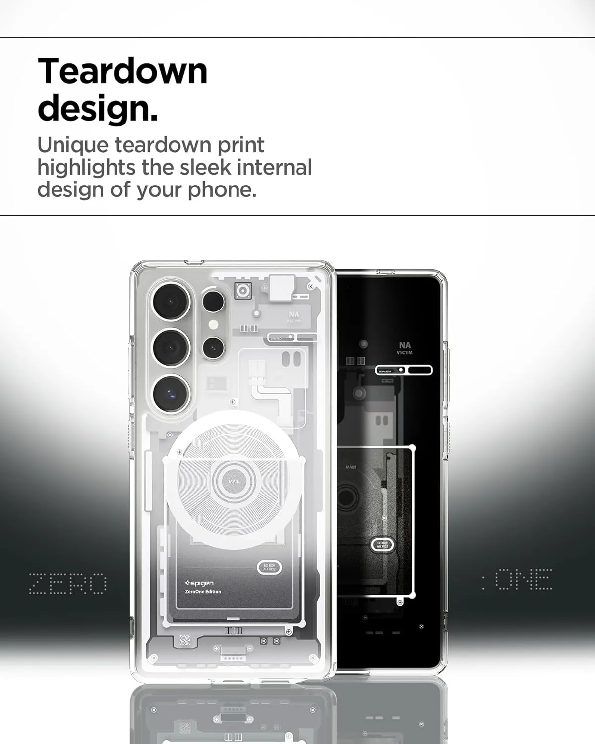 Spigen Ultra Hybrid MagFit Designed for Galaxy S25 Ultra Case [Qi2 Certified/Magnet for Galaxy] (2025) - Zero One White