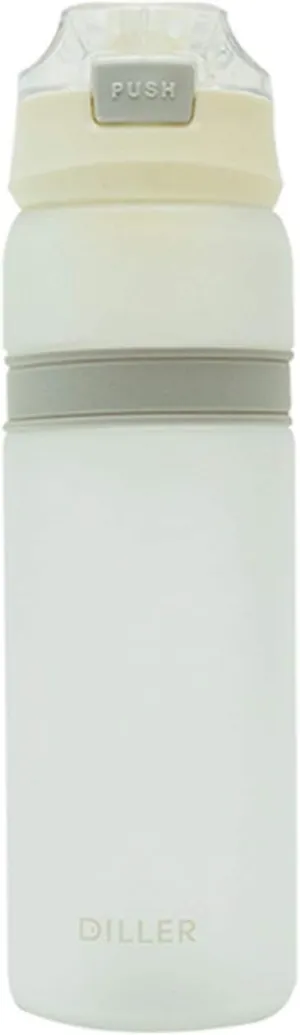 Sports Cup 6-Color Portable Water Bottle with Straws, Outdoor Sports and Fitness Drinking Bottles, Durable Plastic Bottles