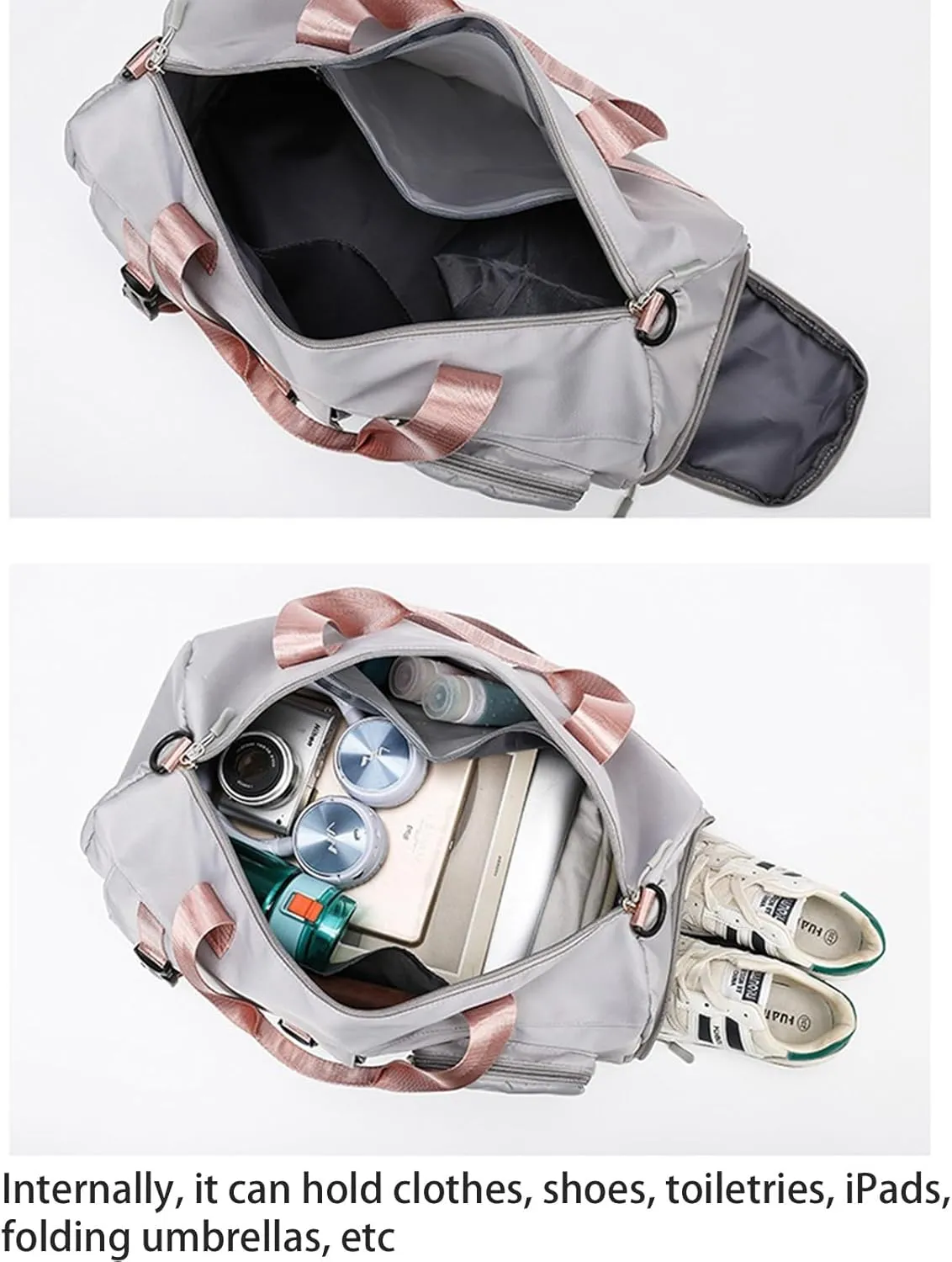 Sports Gym Bag Duffle Bag with Shoes Compartment, Waterproof Lightweight Travel Duffle Bag for Gym Swimming Vacation