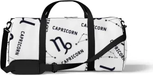 Sports Gym Bag for Women and Men Waterproof Capricorn Zodiac Star Duffel Bag Lightweight Carryon Traveling Boarding Gripsack
