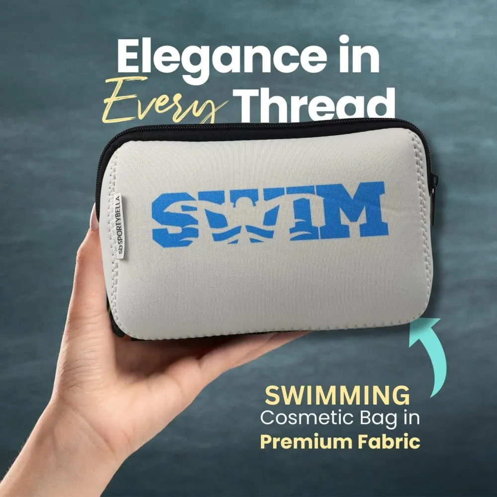 Sportybella Girl Swimmer Gifts Makeup Bag Swim Lover Gifts Swimming Team Gifts Swim Cosmetic Bags Gifts Women Swimmer Swim Lover Daughter Friends Travel Toiletry Pouch
