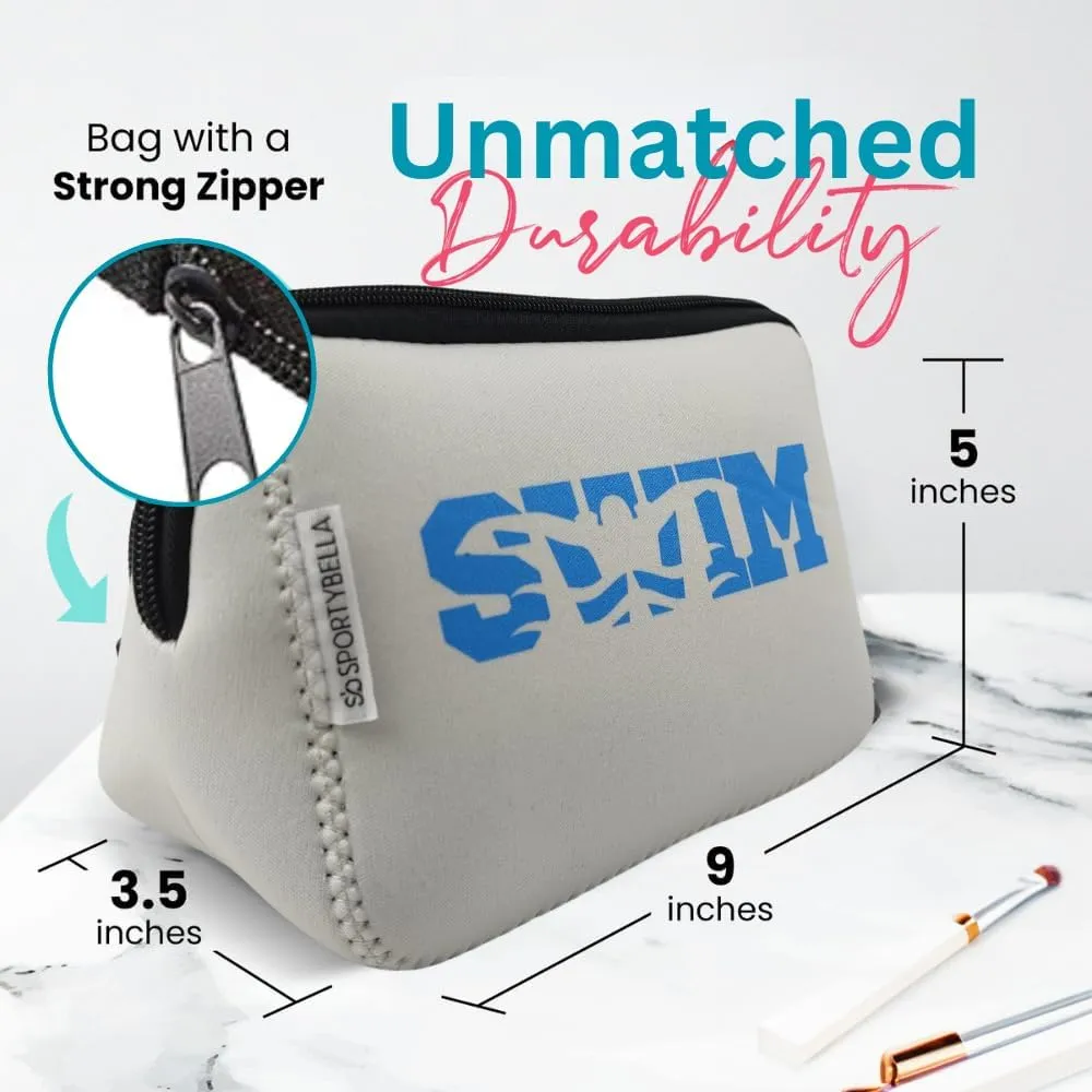 Sportybella Girl Swimmer Gifts Makeup Bag Swim Lover Gifts Swimming Team Gifts Swim Cosmetic Bags Gifts Women Swimmer Swim Lover Daughter Friends Travel Toiletry Pouch