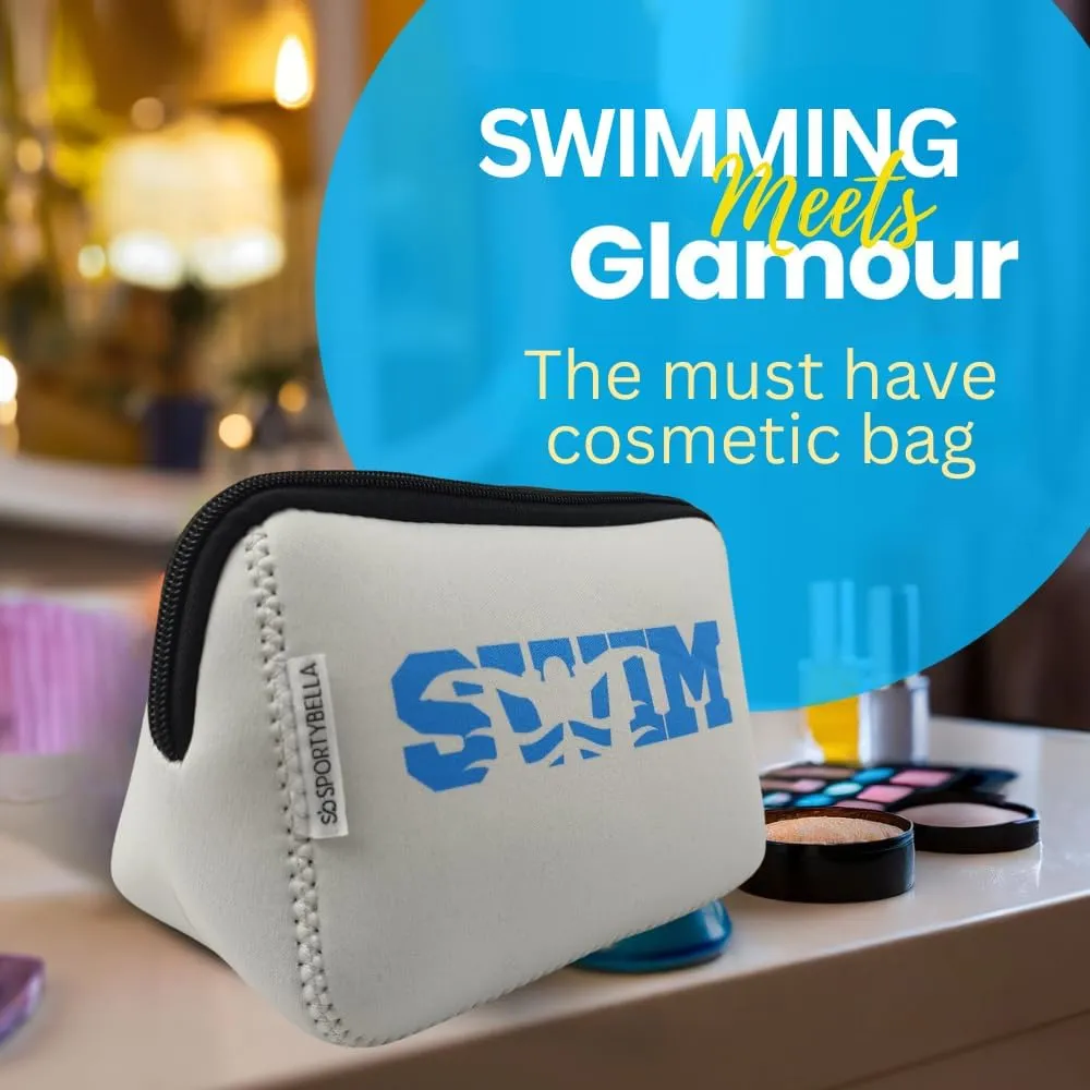 Sportybella Girl Swimmer Gifts Makeup Bag Swim Lover Gifts Swimming Team Gifts Swim Cosmetic Bags Gifts Women Swimmer Swim Lover Daughter Friends Travel Toiletry Pouch