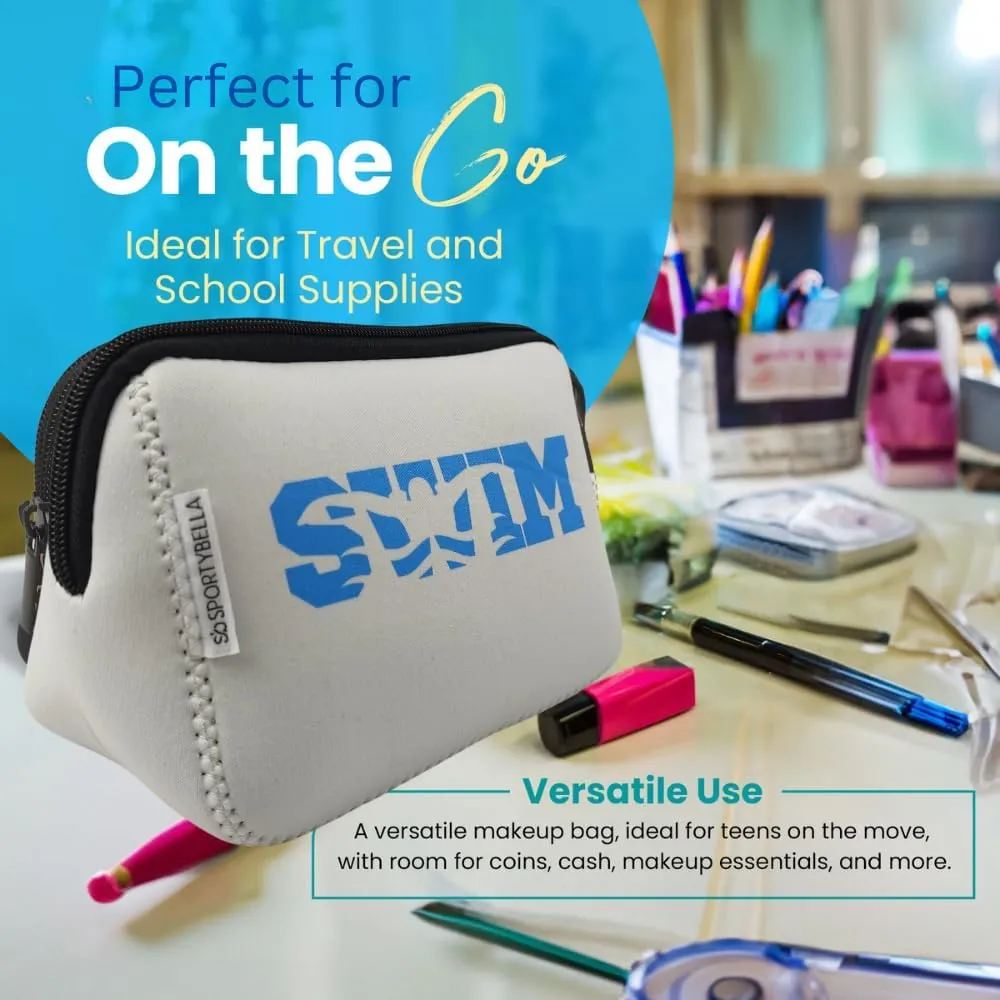 Sportybella Girl Swimmer Gifts Makeup Bag Swim Lover Gifts Swimming Team Gifts Swim Cosmetic Bags Gifts Women Swimmer Swim Lover Daughter Friends Travel Toiletry Pouch