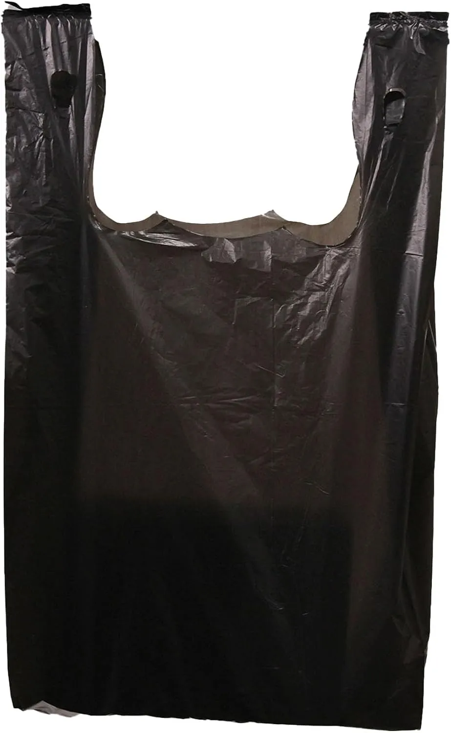SSWBasics Black Plastic T-Shirt Bags, 11 ½” x 6” x 21”, Case of 1,000, Durable Shopping Bags, Premium Quality T-Shirt Bags Plastic for Retail, Grocery, and Merchandise, Convenient Carry Handles