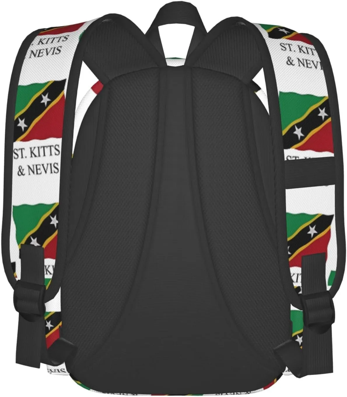 St Kitts Nevis flag Casual Backpack Large Capacity Travel Backpacks Laptop Daypack Commuter Rucksack Adjustable Strap Sports Bags for Hiking Biking