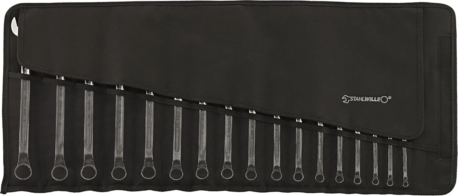 Stahlwille 96401005 14/17 Combination Spanner Set, Open-Box Long, 17 Piece Set, 6.0-22mm Range, High-Performance Quality, Chrome-Alloy-Steel, Made in Germany