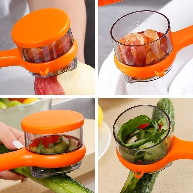 Stainless Steel Peeler – Sharp & Mess Free with Storage