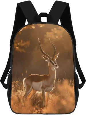 Standing on The Prairie 17 Inch Backpack Lightweight Casual Daypack Waterproof Travel Laptop Backpack for Men Women