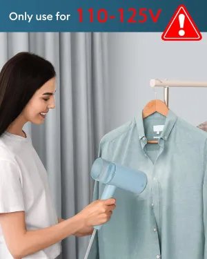 Steamer for Clothes, Foldable Handheld Clothing Wrinkles Remover for Garments with Thermostatic Ceramic Plate, Portable Mini Steamer Iron for 120V Countries